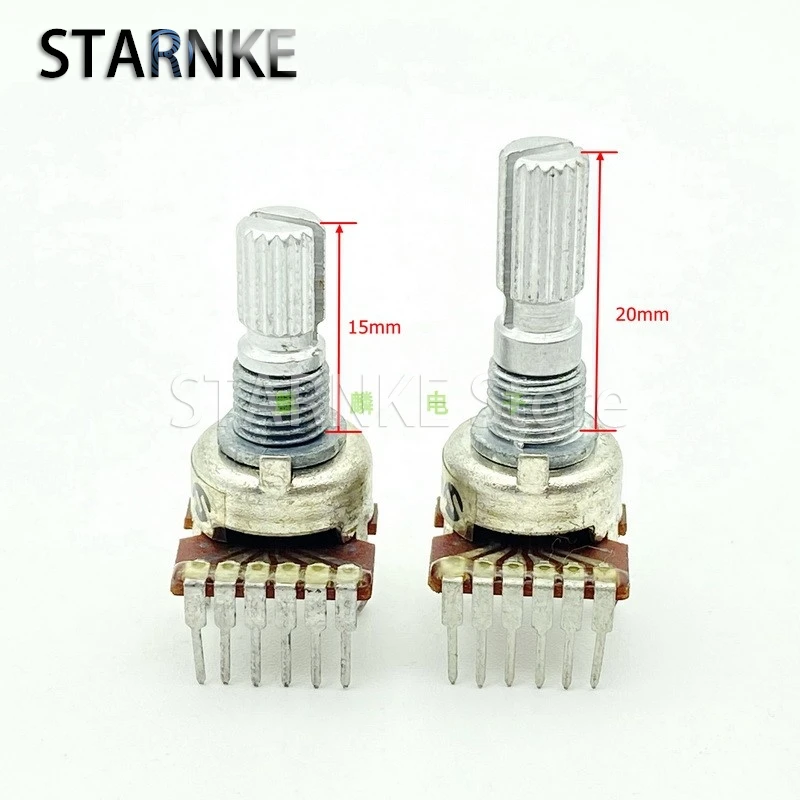 2PCS 12 Type Single Row 6-Pin B50K Dual Radio Amplifier Amplifier Audio Volume Potentiometer BCL-3000 Radio