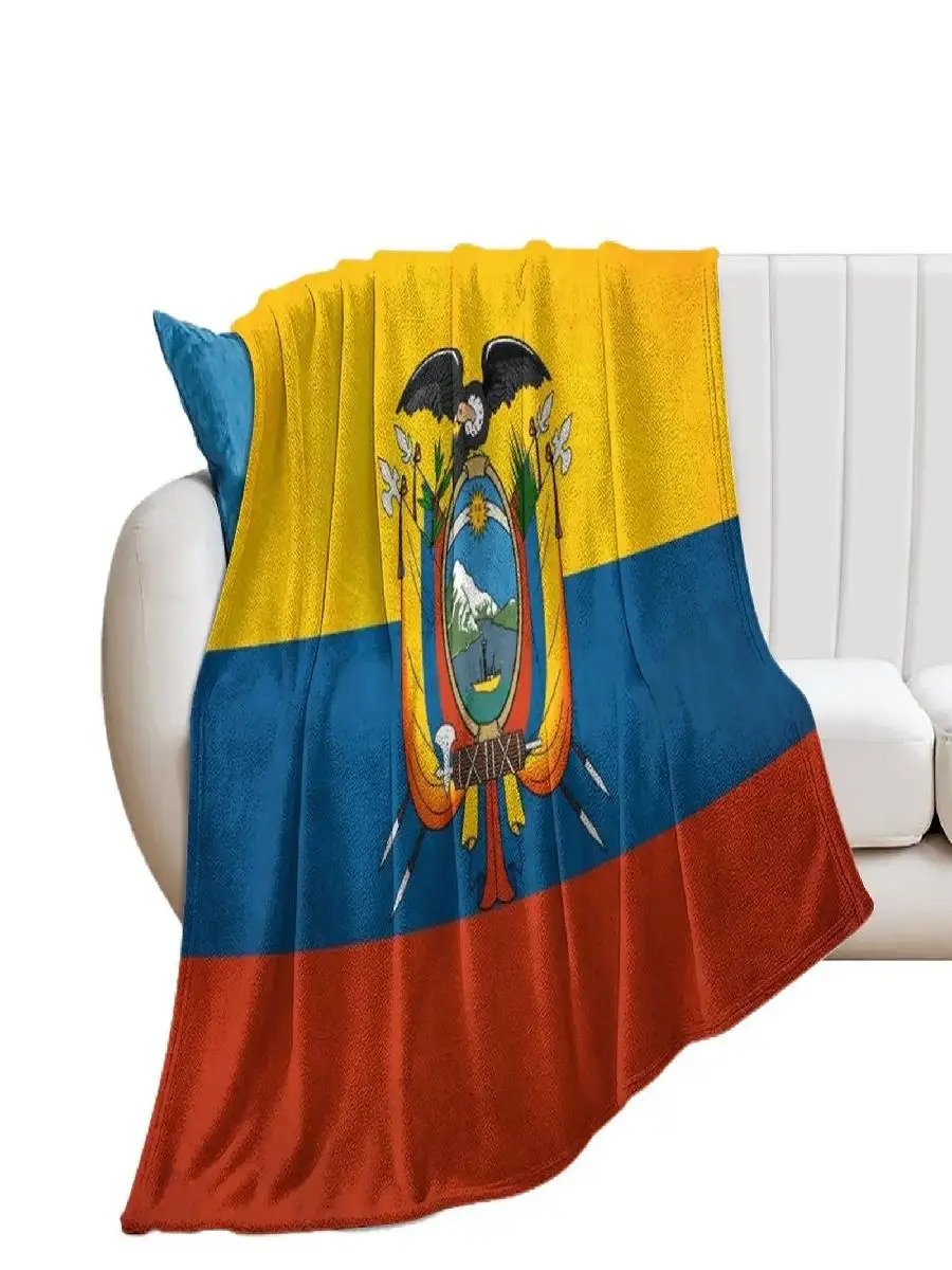 Ecuadorian Flag Throw Blanket Personalized Gift for Home Decor Ecuador Fans Summer Thermal