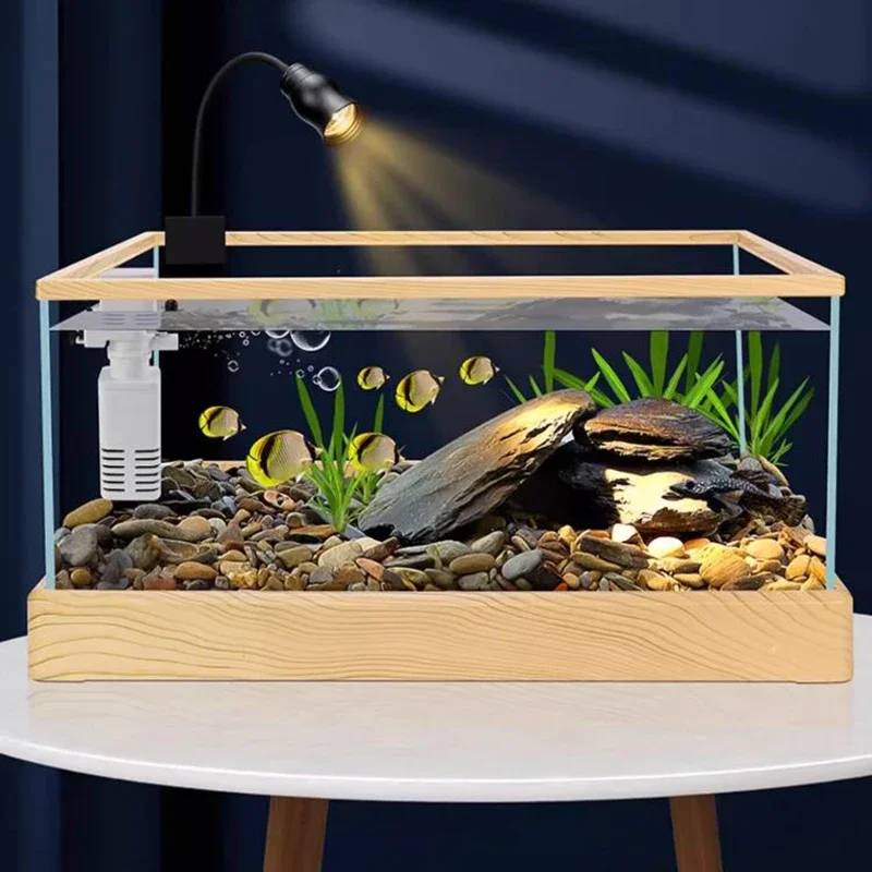 Ornamental Fish Tanks Aquariums Glass Originality Living Room Luxury Aquariums Simple Design Desktop Pet Products Tangki LLAQ