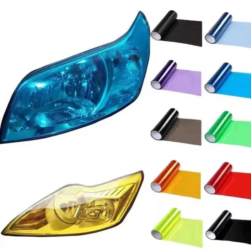 

Headlight PPF 1.52*15M Smoke Gray Dark Brown TPU Anti-fog Anti-scratch Self Healing Automotive Lamp Films for Car