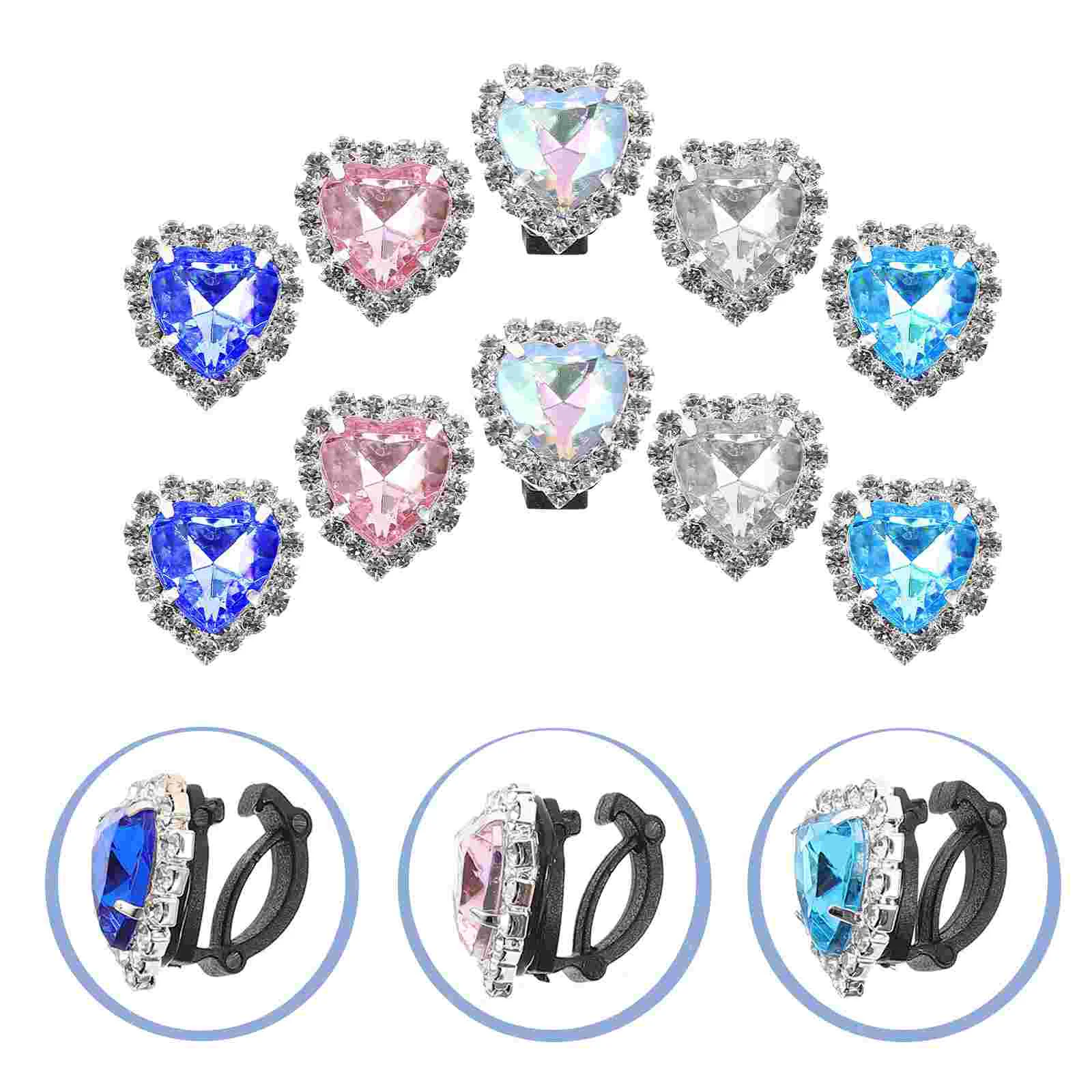 

12 Pcs Shoe Buckle Prom Jewelry Decorations Charms Boots Shoelaces Clips Detachable Glass Rhinestone Child DIY for Sneakers