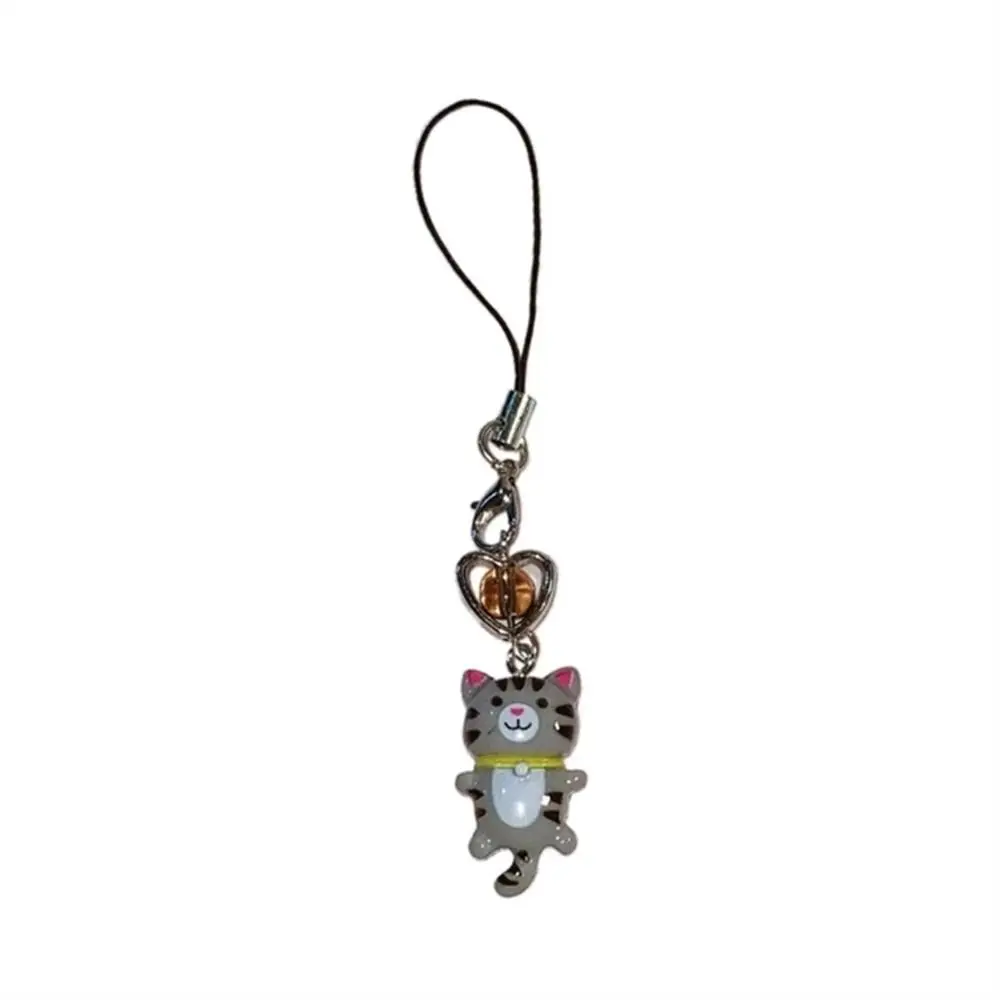 Cat Pendant Cat Phone Strap Cellphone Chain Keychain Y2K Phone Charm Cute Heart Phone Lanyard Backpack Ornament