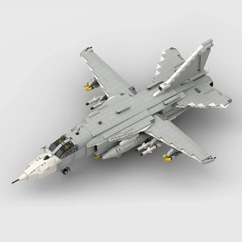 Moc Bouwstenen Militaire Sukhoi Su-24 1:34 Schaal Vechter Technologie Modulaire Blokken Geschenken Speelgoed Voor Kinderen Diy Sets Assemblage