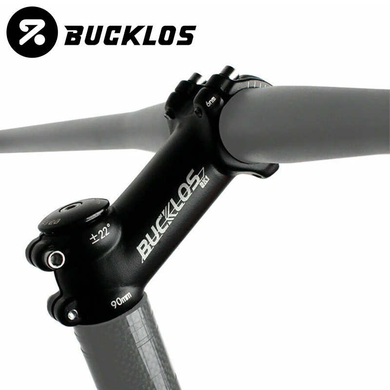 BUCKLOS Aluminum Alloy Bicycle Stem 7/17/22 Degree Mountain Bike Handlebar Stem 70mm 80mm 90mm Ultralight MTB Stem Bicycle Parts