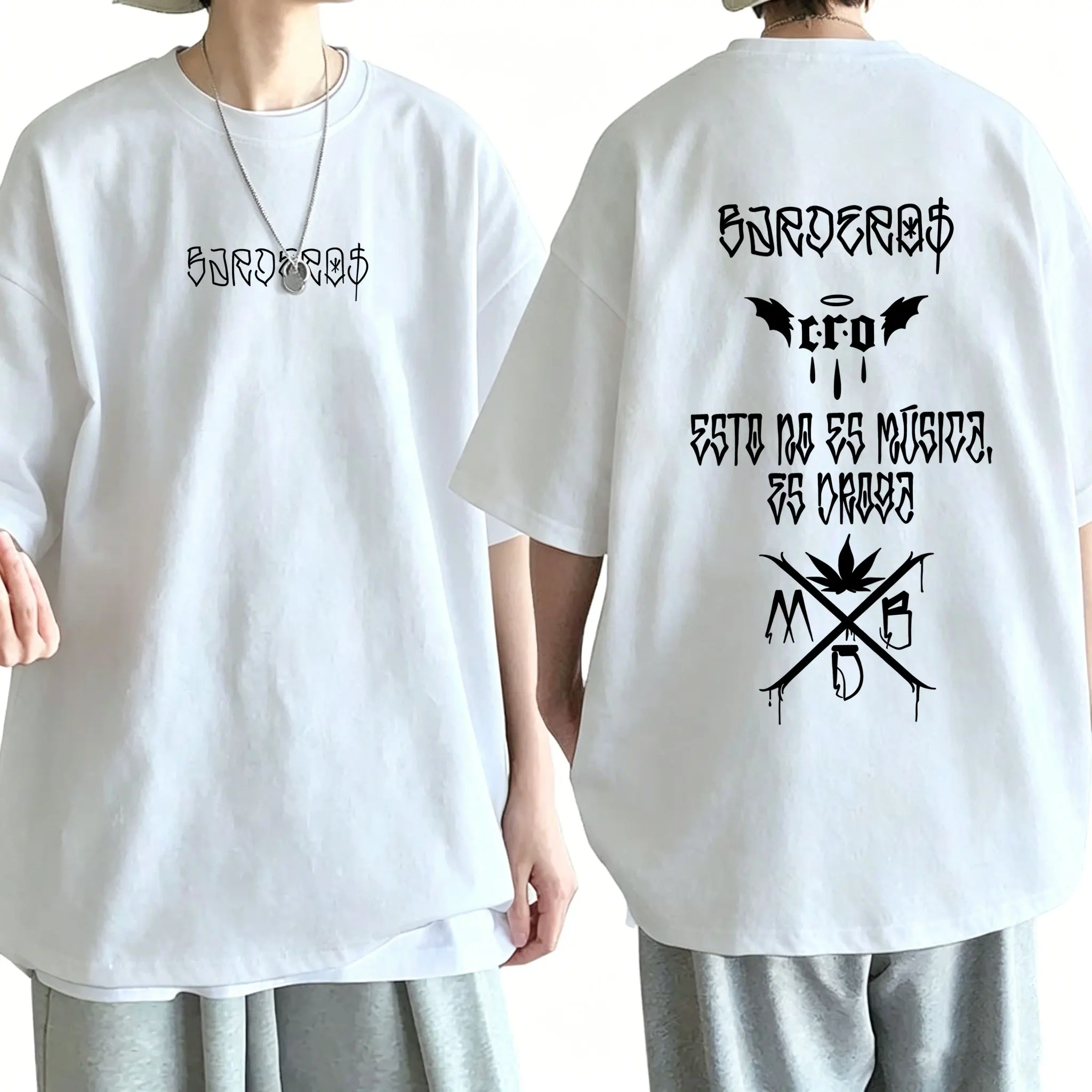 

Trap Rapper C.R.O Logo Graphic T-shirt Summer Men Women Hip Hop Fashion Pop Music Streetwear Male Casual Soft Cotton T Shirts
