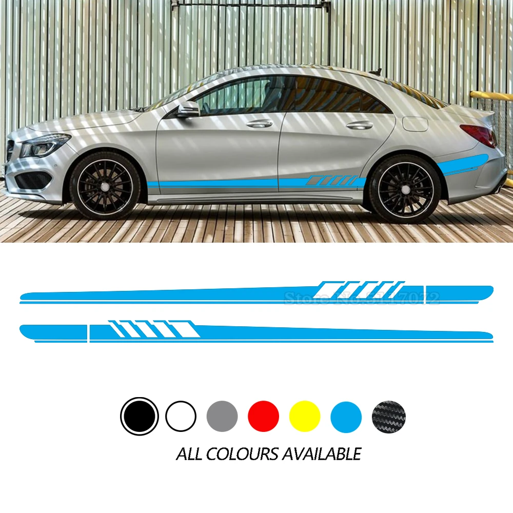 

Car Sticker Racing Side Style Stripe Body Decal For Mercedes Benz Cla Class Cla45 Cla250 Cla200 Cla180 W117 C117 X117 2pcs