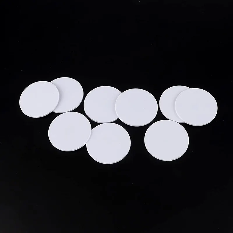 Round 50/100pcs NTAG215 NFC Coin Tags 13.56MHz Ntag215 Blank White/Black Card Label RFID Ultralight Labels 25mm Diameter