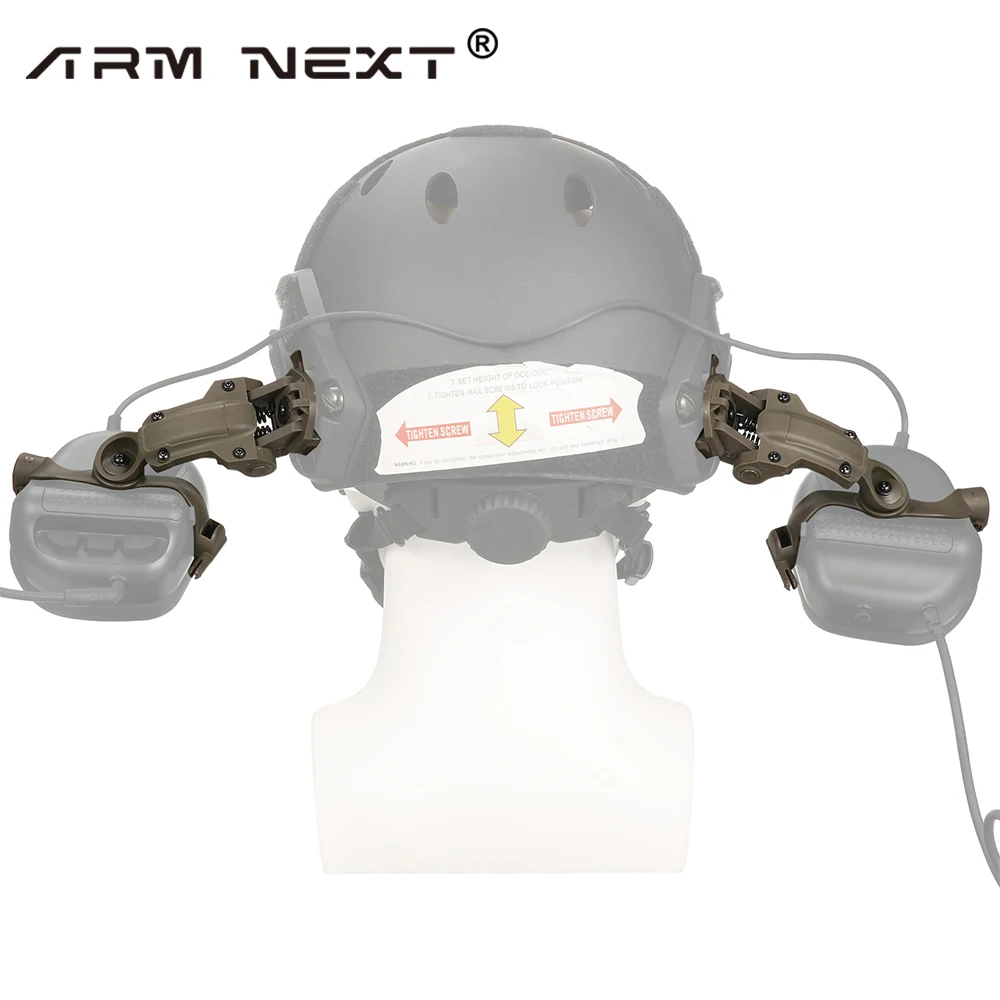 Imagem -05 - Tiro Fone de Ouvido Kit Suporte Multi-ângulo Rotação Capacete Ferroviário Adaptador Caber Ops Núcleo Arco e Equipe Wendy M-lok Ferroviário Fone de Ouvido Montagem