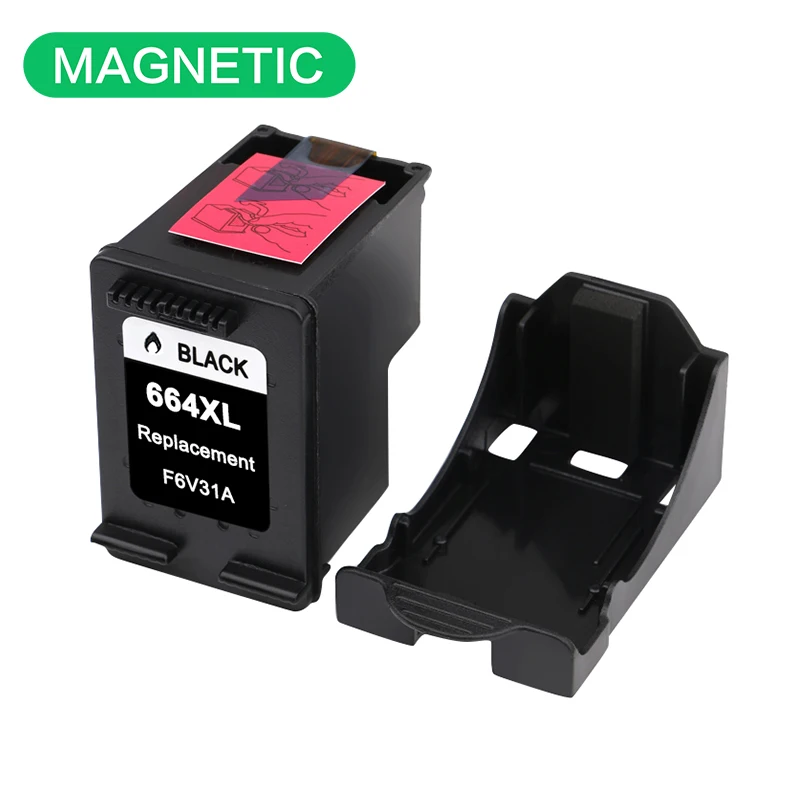 New Magnetic Compatible Black ink Cartridge For HP664 For HP DeskJet 1115 2135 3635 1118 2138 3636 3638 4536 4676 Printer 664