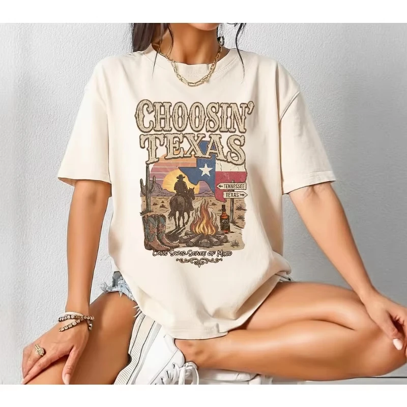 Ella Choosin' Texas Comfort Colors T-Shirt, Lone Star State of Mind Tee, Vintage Country Music Merch, Retro Western Cowboy Shirt