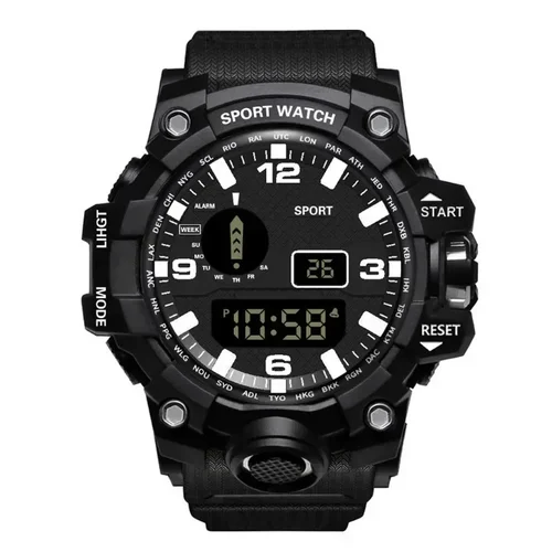 Imagen 1 del producto Nuevo reloj electrónico multifuncional para hombre, informal, sencillo, resistente al agua, relojes deportivos para hombre, accesorios de reloj de pulsera de moda