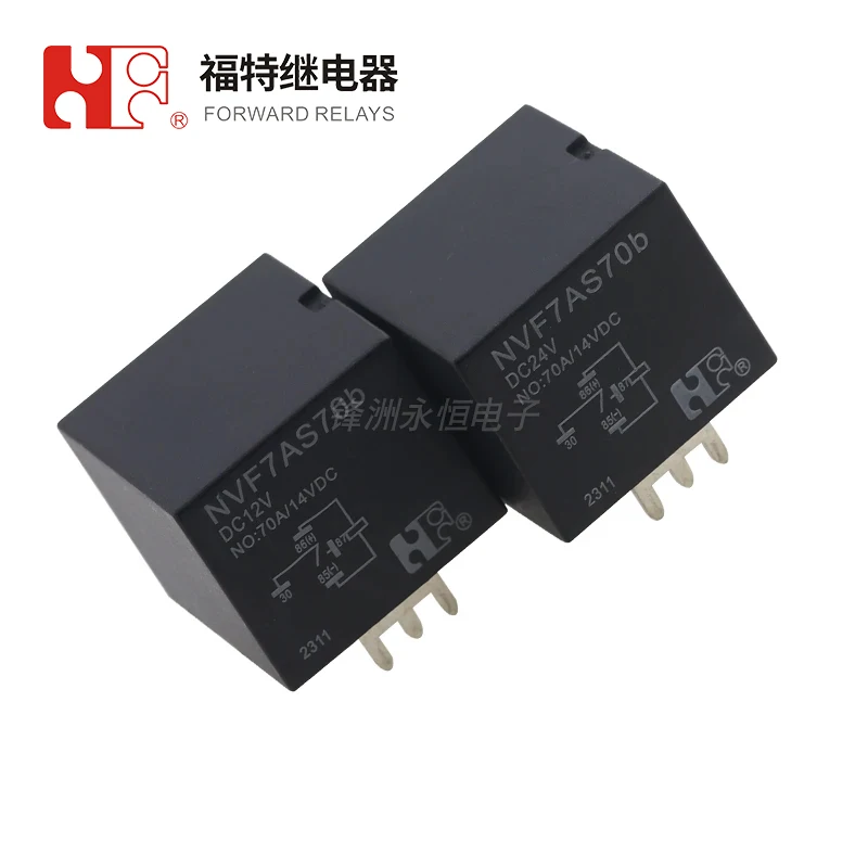 1Pcs FORWARD Relay NVF7AS70B -DC12V DC24V 70A Large Current Automotive Relay HFV7-P