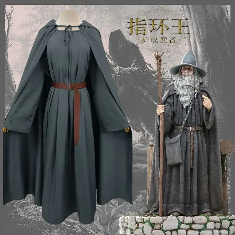 

Gandalf Cosplay Costume Vêtements Cape Chapeau Film Sorcier Jeu De Rôle Uniforme Accessoires Halloween Noël Carnaval Ensemble