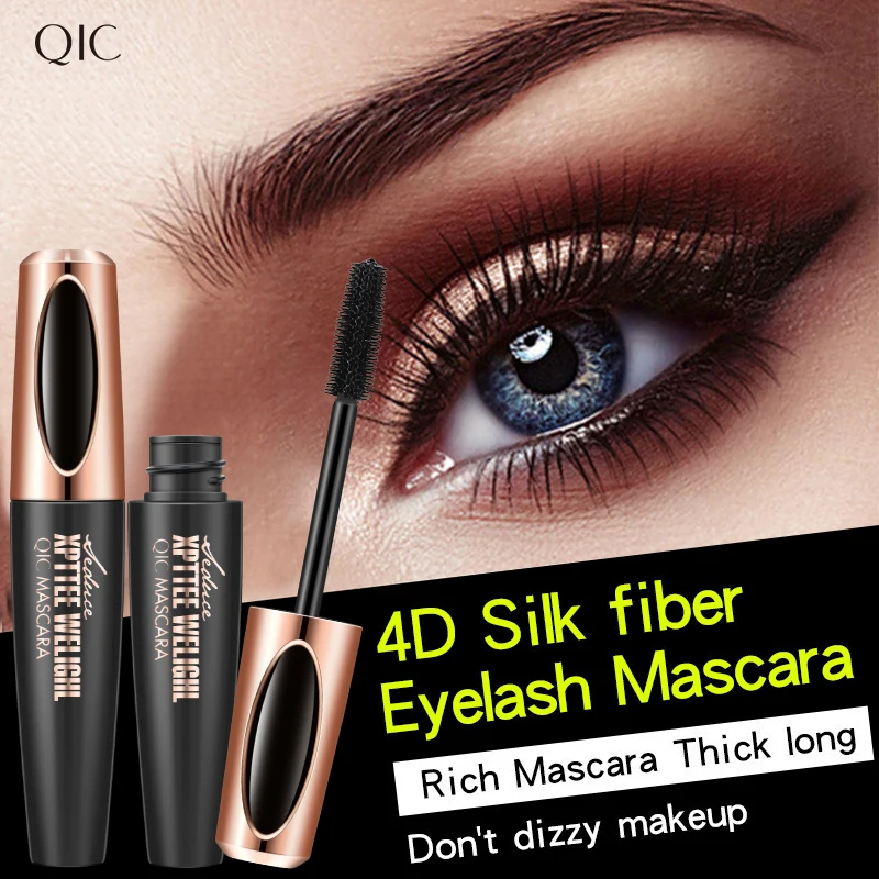 1pcs 4D Mascara Thick Slender Curly Waterproof and Sweatproof 24h Lasting Effect Without Smudge Mascara Makeup Tools