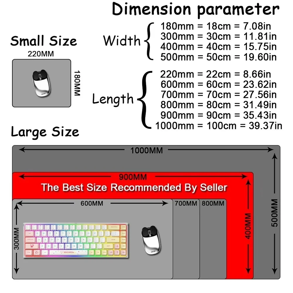 Gaming Desk Mat Non-Slip Mouse Pad | Custom Size 2mm/3mm Thick For PC Gaming, Office & Card Games - view 5