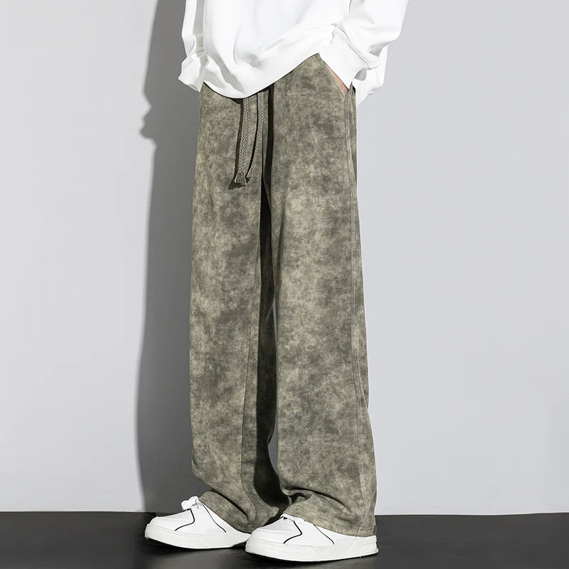 

Men's Outdoor Comprehensive Training Trend Breathable Pants Fashion Trend Printed Soft and Comfortable Loose Straight Leg Pants