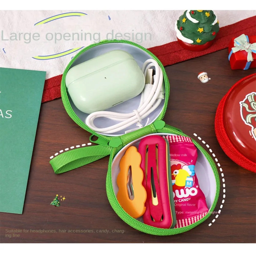 Portamonete capibara con motivo simpatico cartone animato, mini scatola natalizia impermeabile, portachiavi portatile