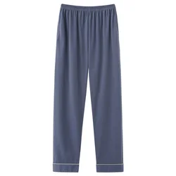 Pijamas de algodão masculino e feminino primavera e outono casa calças tamanho grande confortável dormir calças compridas para casais