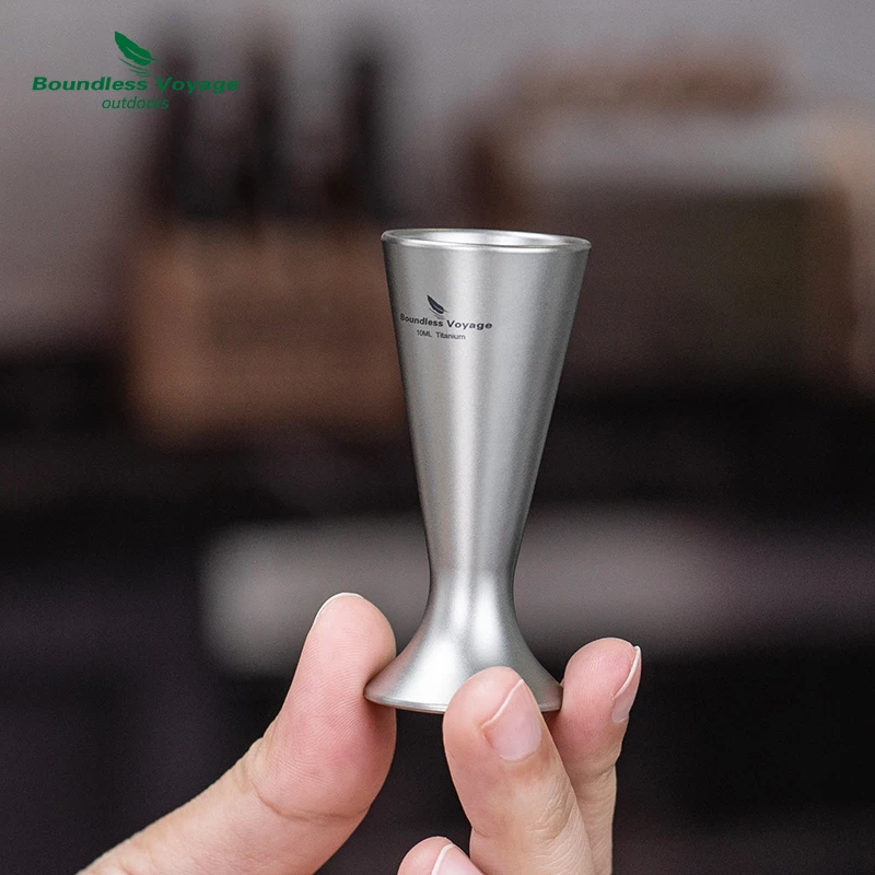 Boundless Voyage Titanium Mini Shot Sherry Glass Goblet White Wine Cup Mug 15ml