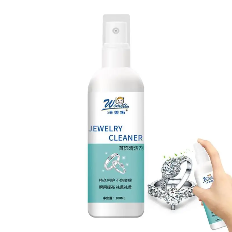 Sliver Jewelry Cleaner Liquid Cleaning Solution For Jewelry Bath Deep Clean Headwear Cleaner Liquid For Ring Bracelet Necklace