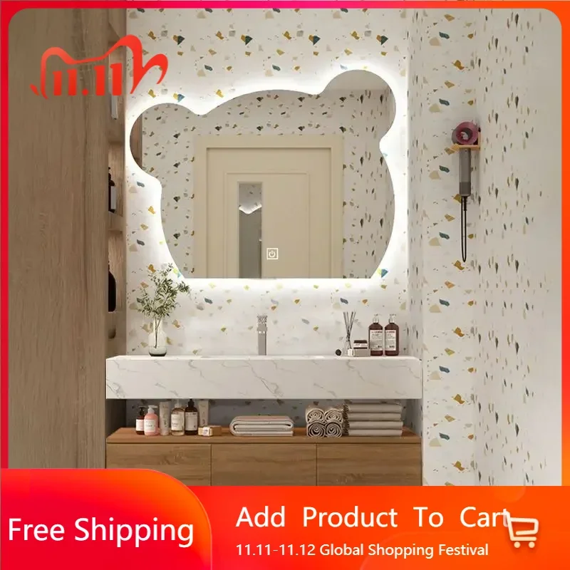 

Aesthetic Bathroom Vanity Rock Ceramic Modern Countertop Sink Wall Mounted Bathroom Cabinet Organizer Gabinete Unique Furniture