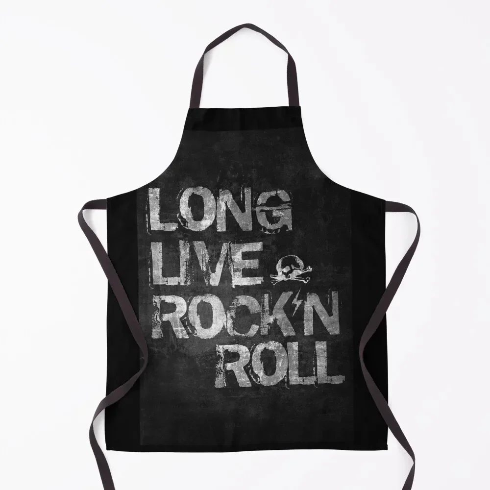 

ROCK AND ROLL, ROCK AND ROLL, LONG LIVE ROCK AND ROLL Apron household woman kitchen home for women halloween Apron