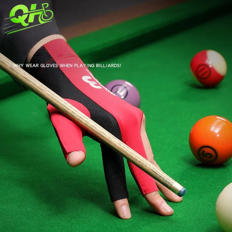 

1 шт., 3 пальца, бильярдные перчатки, профессиональные, для левой и правой руки, универсальные, высокоэластичные, дышащие, аксессуары для настольного тенниса, M, L