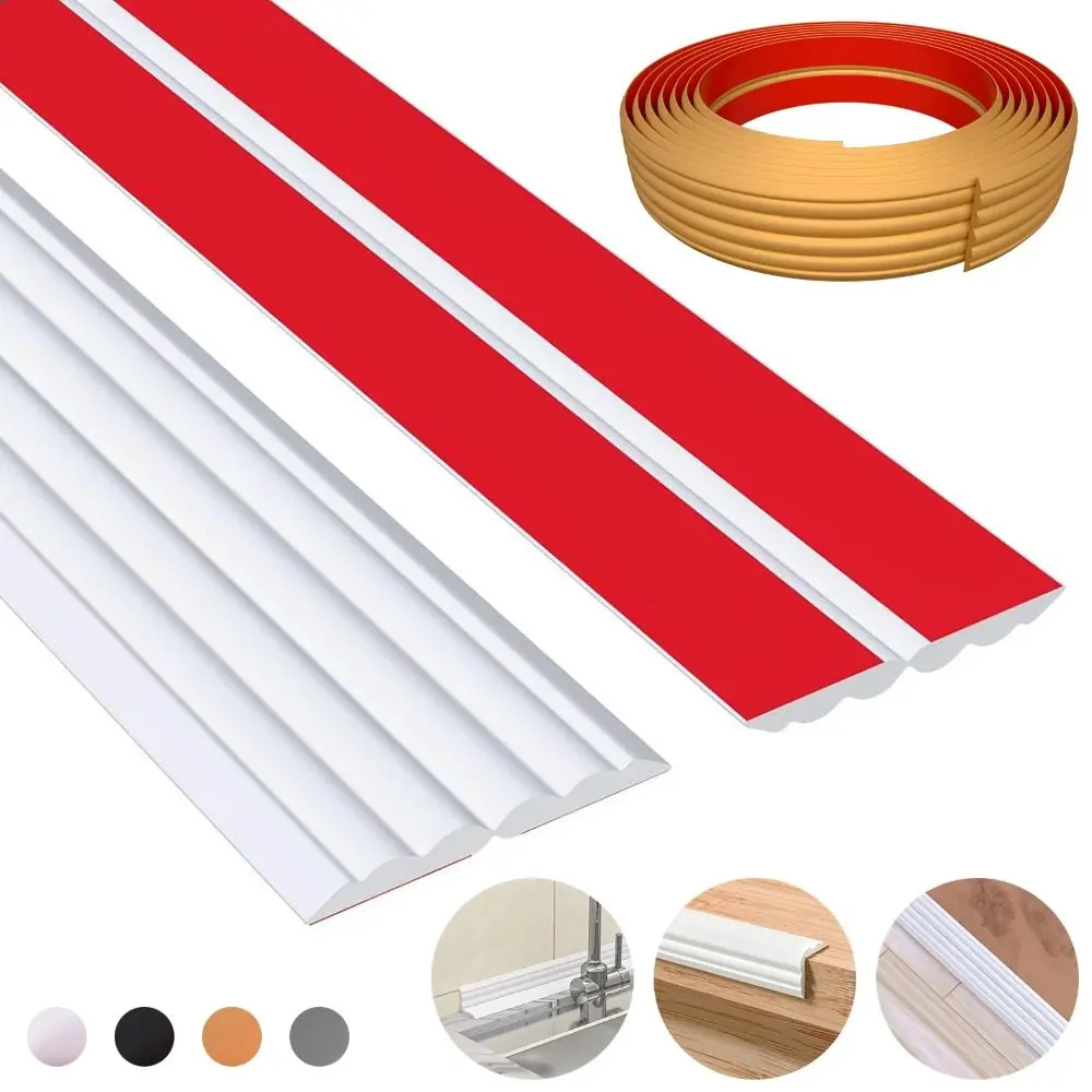 

High Quality Self Adhesive Wall Corner Protector Flexible 1m Caulk Strip Peel and Stick Corner Trim Moulding Inside Outside