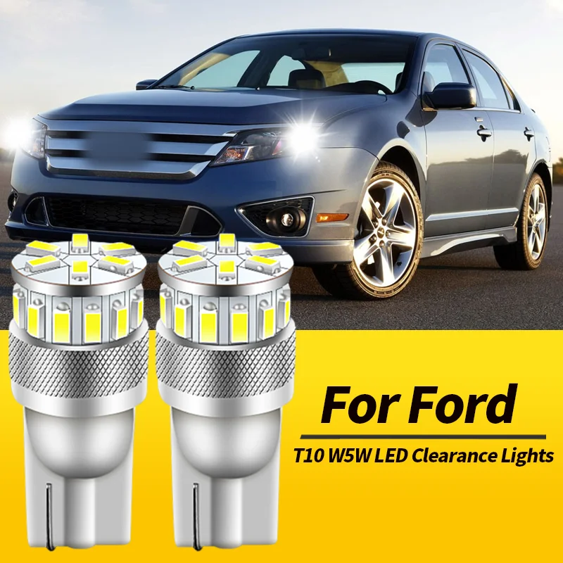 2PCS T10 W5W LED Clearance Lights Canbus For Ford Fusion 2002-2012 Galaxy 1995-2021 Ka 1996-2016 Ka+ 3 2014-2021 Kuga 1 2 08-15