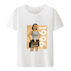 Tomb Raider Lara Croft Adventure Game Film Original TShirts Kawaii Personalize Girl T Shirt New Trend Tops Fashion Streetwear