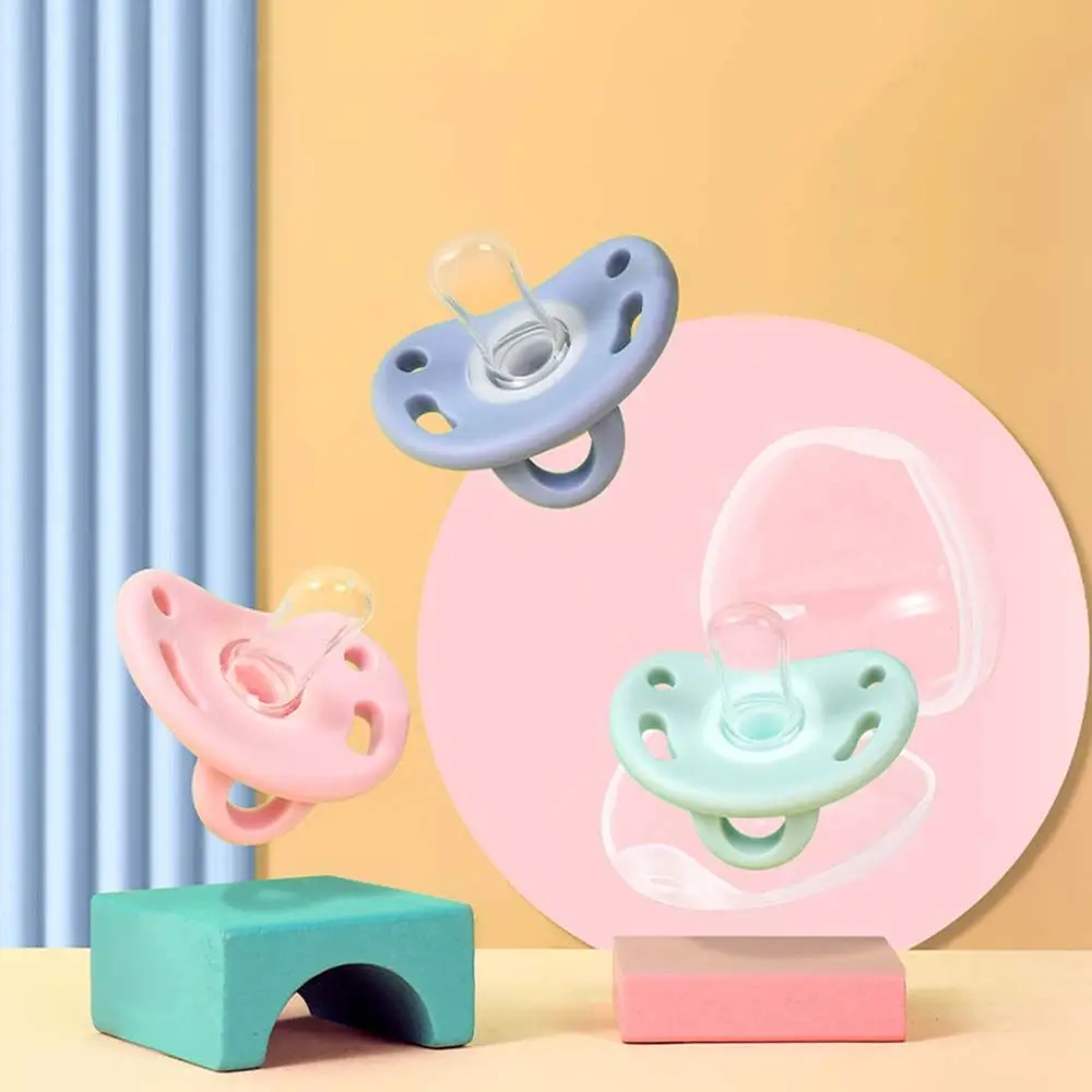 Cute Comfort Silicone Baby Gift Round Head With Storage Box Soother Nipples Infant Sleep Nipple Cartoon Baby Pacifier