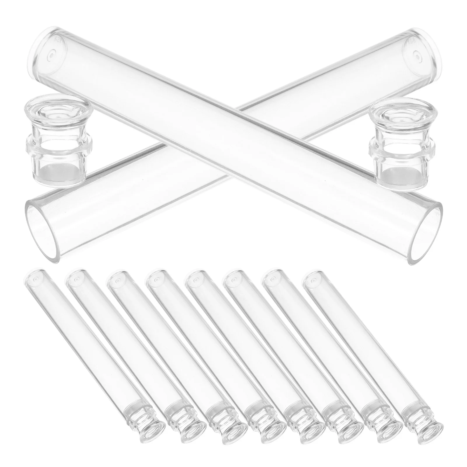 

10Pcs Transparent Acrylic Incense Storage Tubes Portable Durable Holders for Incense Sticks Travel Use Carry Case