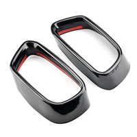 For BMW X5 F15 X6 F16 2014-18 (M sports version) Stainless steel black tail throat car exhaust pipe cover car sticker