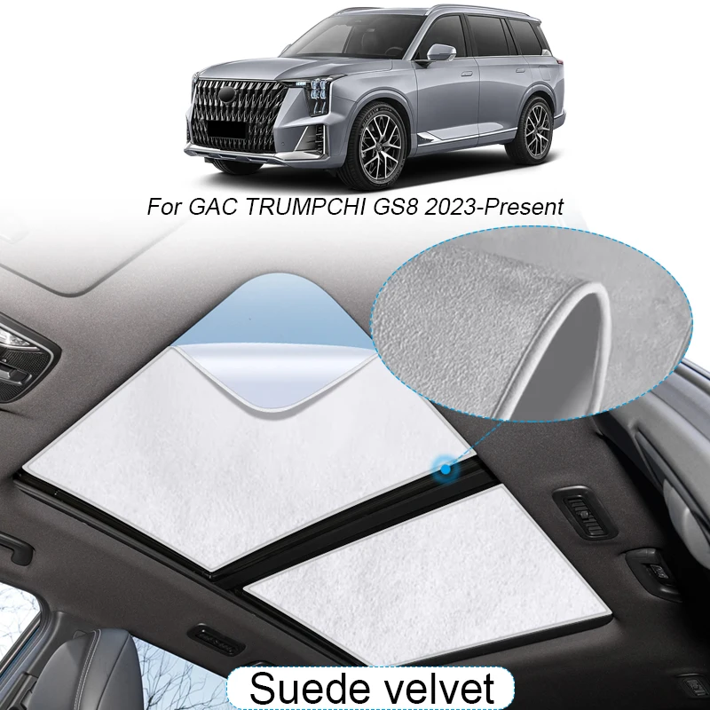 

Car Suede Fabric Electrostatic Adsorption Sunroof Sunshade For GAC TRUMPCHI GS8 2023-Present Heat Insulation Skylight Accessory