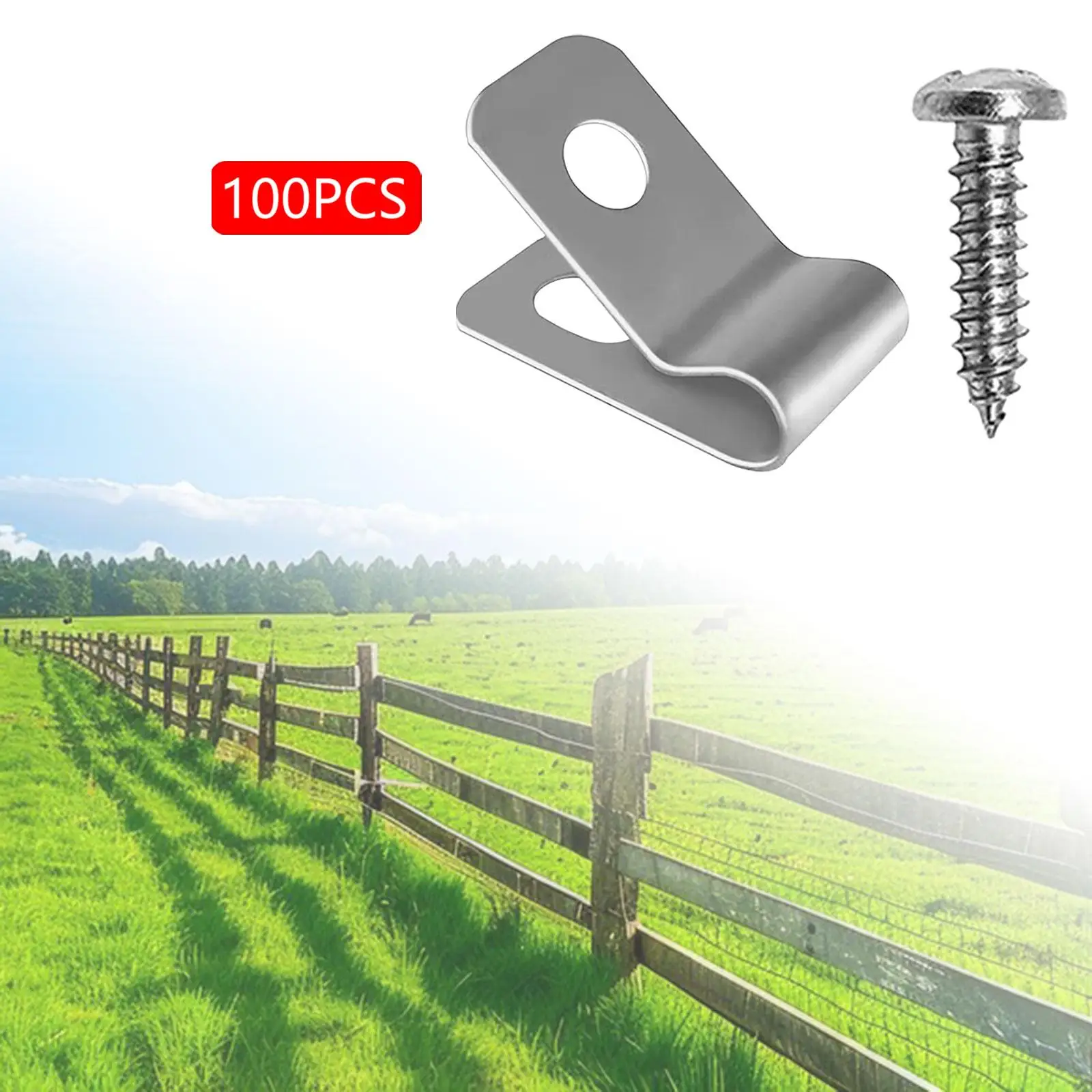 100x Fence Wire Clamps with Tightening Screws Versatile for Homes Offices Easily Install Welded Cable Fence Clamp Accessory