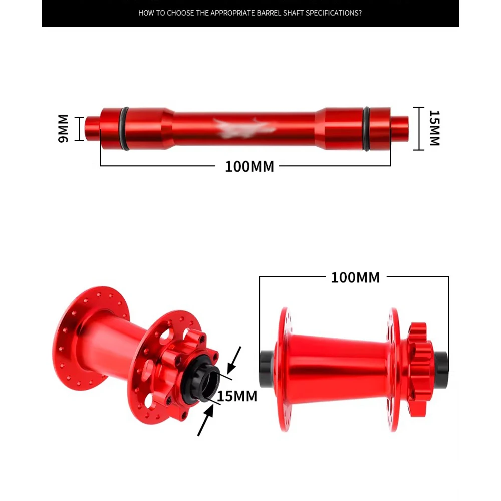 Nabendurchsteckachsen-Adapter 12 auf 9 mm, 110, 135, 142, 148 mm, 15 auf 9, 100 mm Steckachse auf Schnellspanner für MTB- und Rennrad-Vorder- und Hinterrad – Detail 14