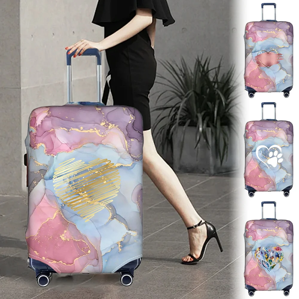 

Love Pattern Travel Storage Bag Fashion Joker Simple Elastic Trunk Lid 18-32 Inch Luggage Case Protective Cover.