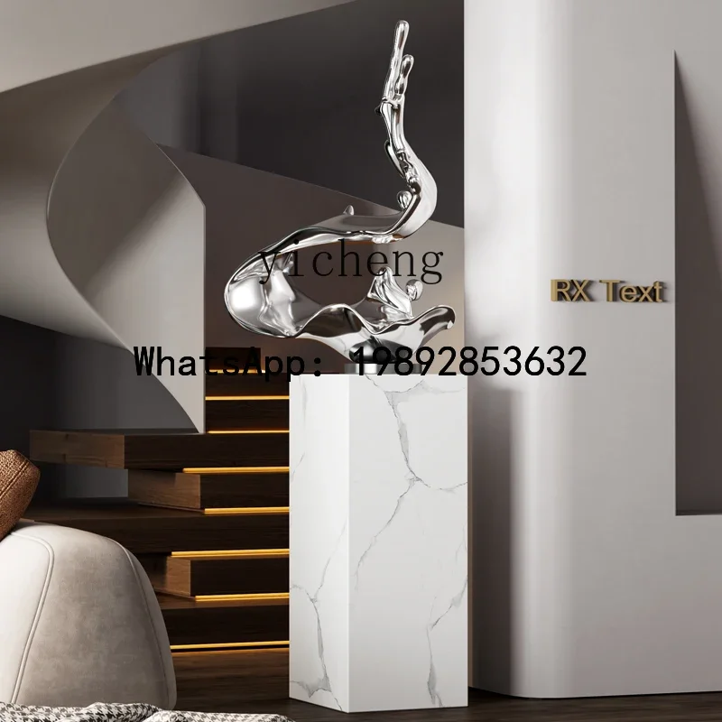 

FZ Modern Creative Wave Sculpture Abstract Crafts Aisle Art Ornament Floor Ornament Home Accessories