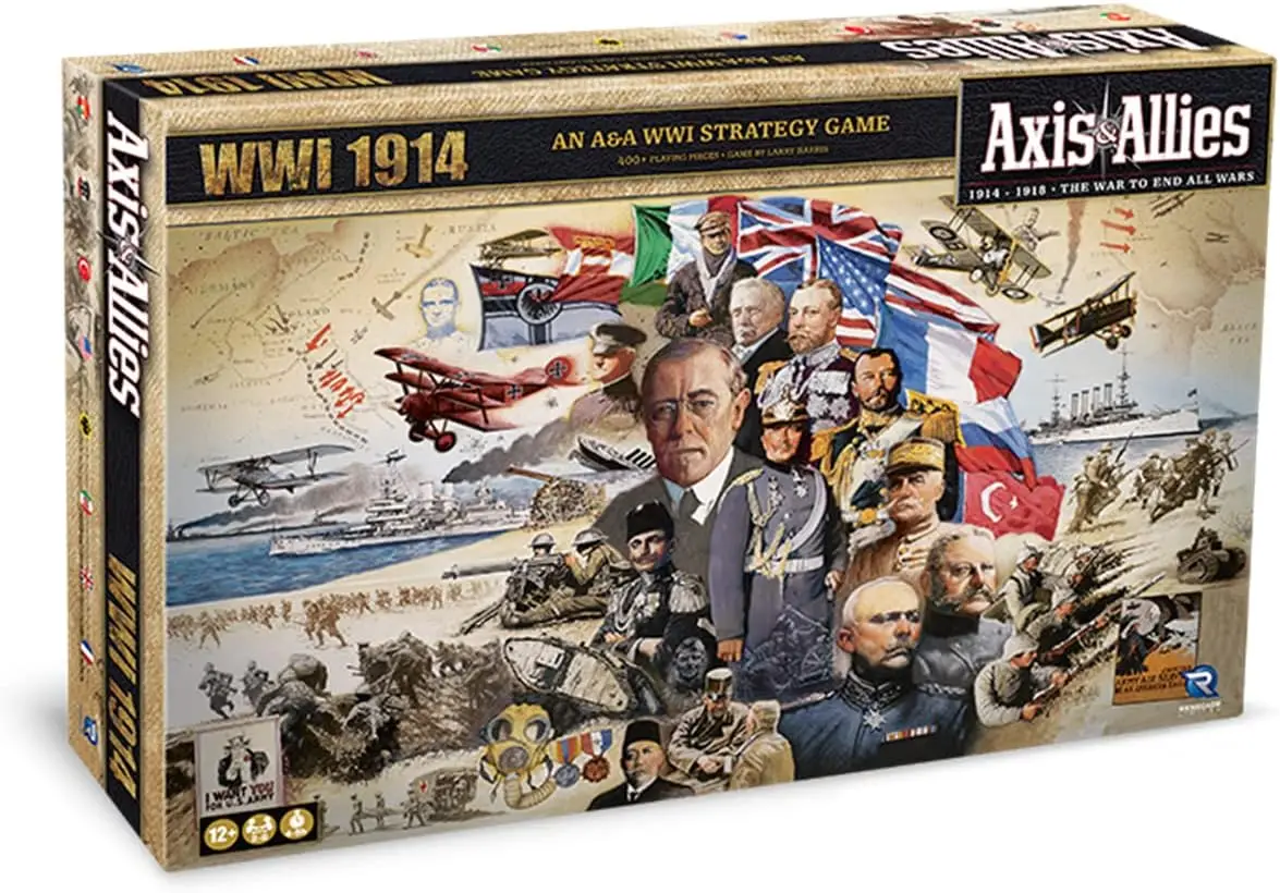 Game Studios: Axis & Allies: WWI 1914 - A Strategic War Board Game for 2-8 Players, Intense Strategy Gameplay, 4 to 6 Hour Play