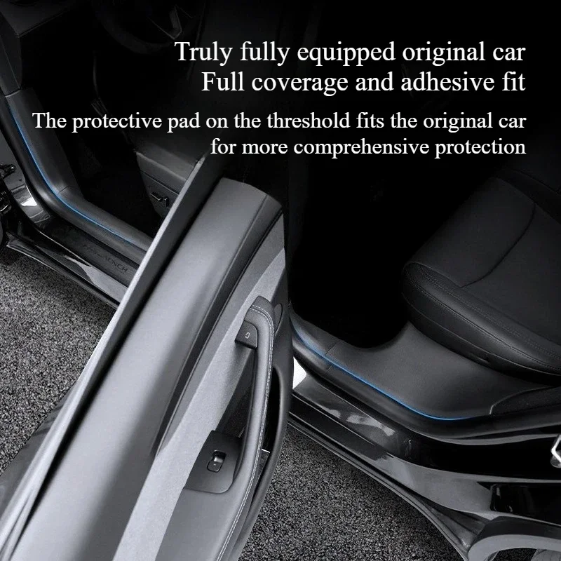 For Tesla Model Y Juniper/Launch 2025 Door Sill Strip Guard Car Accessories Front Rear Door Threshold Anti-kick Pad Protector