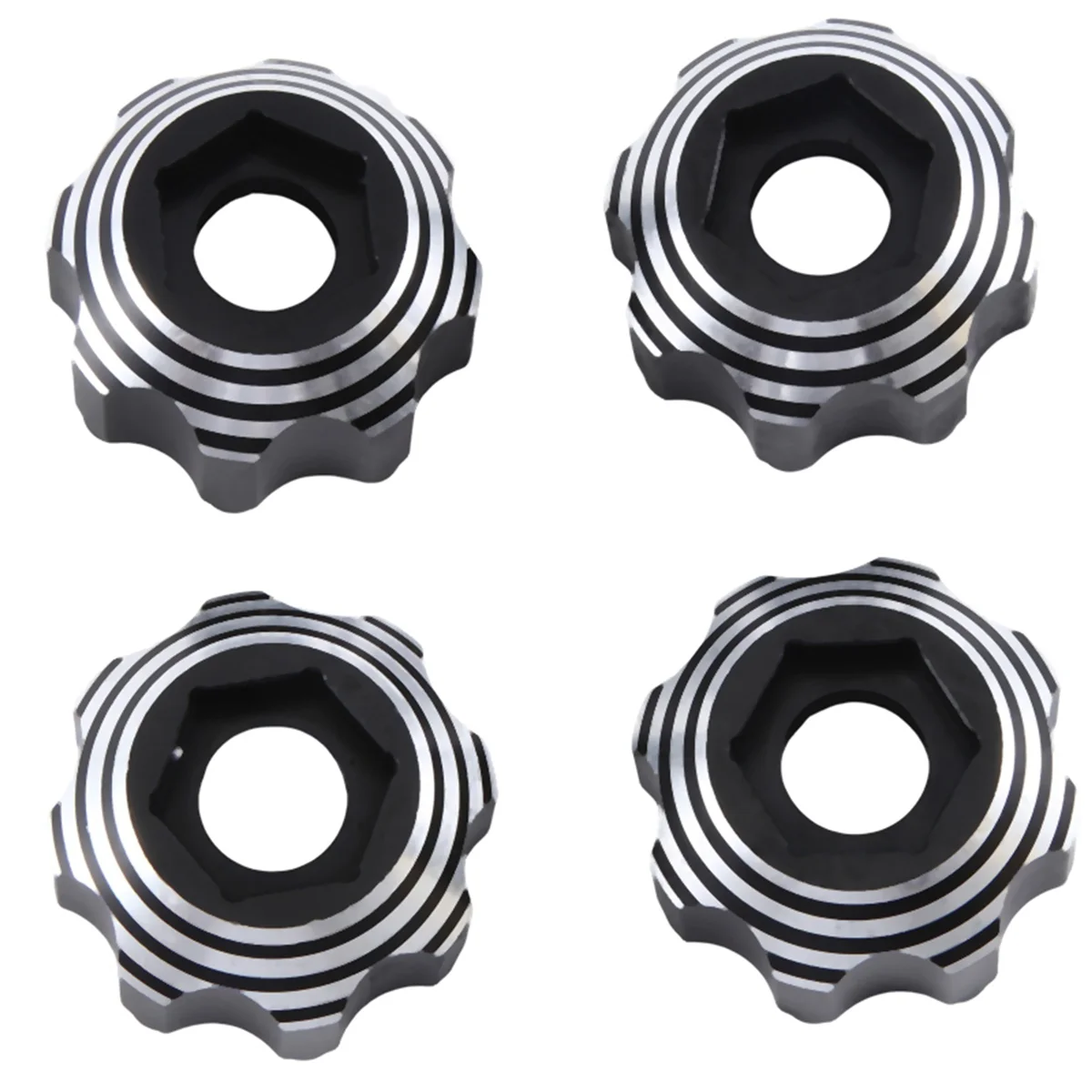 

AM-4Pcs Alloy Wheel Adapter 3.8 Inch Wheel Adapter for PL ProLine 3.8 Inch 8x32 to 17mm Wheel Black