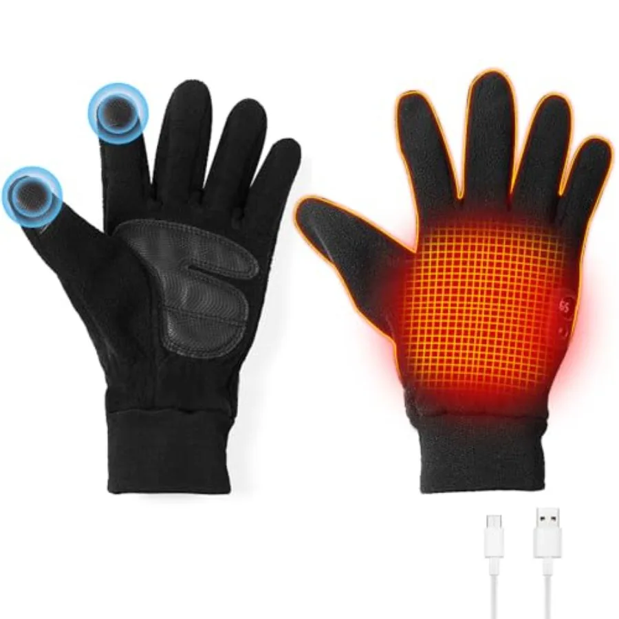 

Heated Gloves Winter Electric Warm Gloves for Men Women Three-Speed Temperature Control Upgraded Touchscreen Gloves for Winter