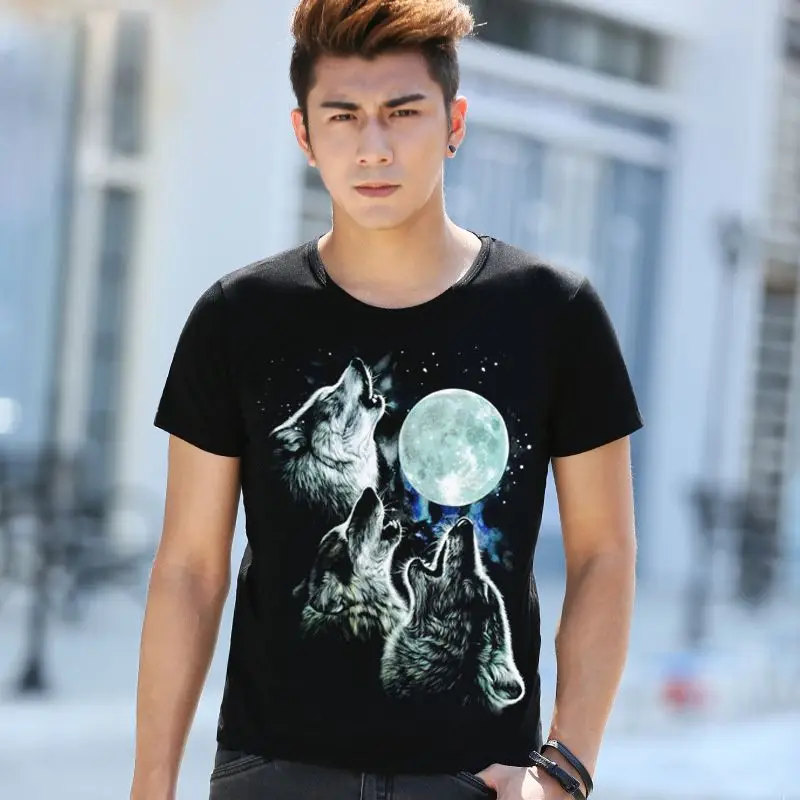 Mens T Shirt Harajuku Glow in The Dark Graphic Tee Short Sleeve Round Neck Summer Casual Streetwear Loose Fit Unisex Fashion Top