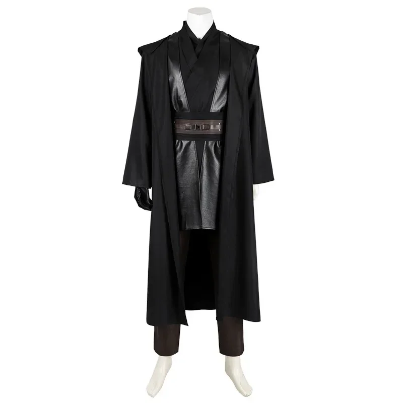 

Cosplay Costume Anakin Skywalker Tops and Pants with Cloak Black Set Halloween Masquerade Carnival Party Costume for Adult