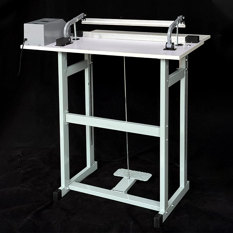 Pedal Impulse Plastic Shrink Film Pouch Bag Sealer with Cutter Operate Manual  Heat Sealing Machine for Industry