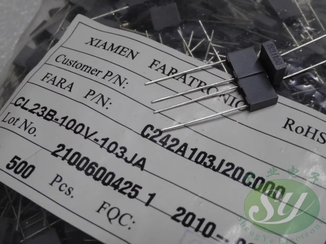 20PCS Fara CL23B 0.01uf/100V 10nF 103 Brand New 5mm Film Capacitor C242A103J20C