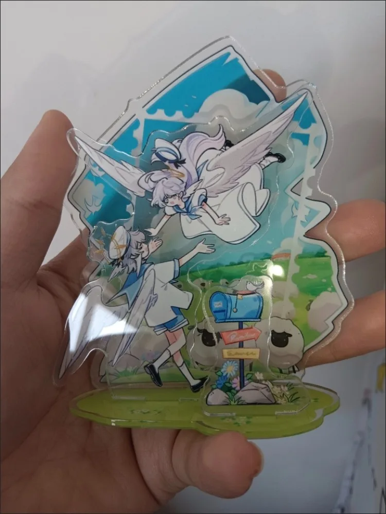 Honkai:Star Rail Flying Free Sunday Robin Three Insert Acrylic Figure Stand Model Plate DIY Desk Decor Standing Sign Ornaments