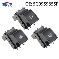 Janela elétrica único botão interruptor levantador, 4 pinos, adequado para VW Golf, Tiguan, Touareg, Skoda, Kodiaq, Superb, T-Roc, 5G0959855F