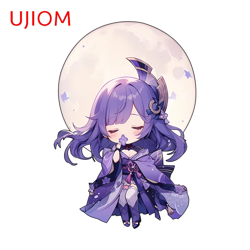 UJIOM Kawaii Genshin Impact Raiden Shogun Wall Sticker Premium Ingenious Decal Practical Stylish Personality Amusing Wallpapers