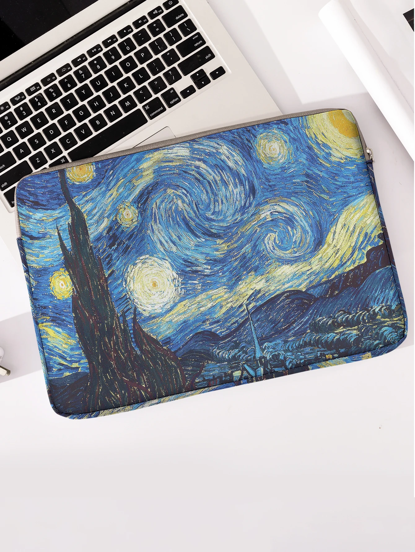 Van Gogh Starry Night Oil Painting Print Laptop Sleeve Bag For 14 Inch Notebook Computer